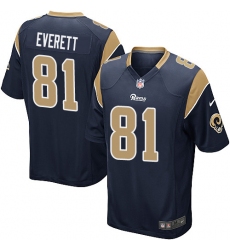 Nike Rams #81 Gerald Everett Navy Blue Team Color Youth Stitched NFL Elite Jersey