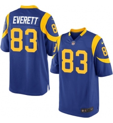 Nike Rams #83 Gerald Everett Royal Blue Alternate Youth Stitched NFL Elite Jersey