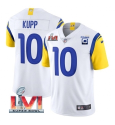 Youth Los Angeles Rams 10 Cooper Kupp White 2022 With C Patch Super Bowl LVI Vapor Untouchable Limited Stitched Jersey
