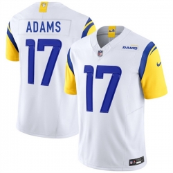 Youth Los Angeles Rams 17 Davante Adams White 2024 F U S E Vapor Untouchable Stitched Football Jersey