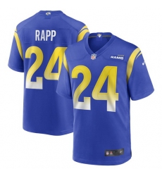 Youth Los Angeles Rams #24 Taylor Rapp Blue Bone Stitched Football Limited Jersey
