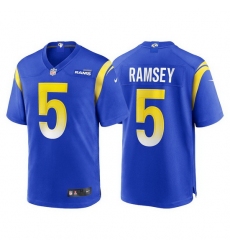 Youth Los Angeles Rams #5 Jalen Ramsey Blue Stitched Football Limited Jersey
