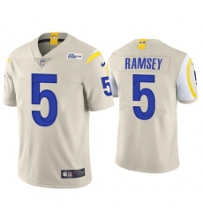 Youth Los Angeles Rams 5 Jalen Ramsey Bone Vapor Untouchable Limited Stitched Jersey 