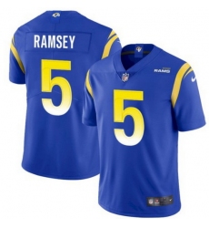 Youth Los Angeles Rams 5 Jalen Ramsey Royal Vapor Untouchable Limited Stitched Jersey 
