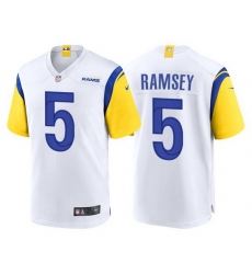 Youth Los Angeles Rams #5 Jalen Ramsey White Stitched Football Limited Jersey