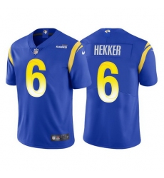 Youth Los Angeles Rams 6 Johnny Hekker Vapor Limited Blue Jersey
