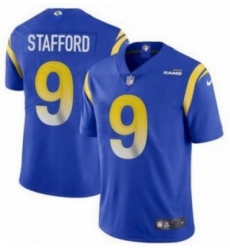 Youth Los Angeles Rams #9 Matthew Stafford Blue Bone Stitched Football Limited Jersey