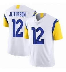 Youth Nike Los Angeles Rams 12 Van Jefferson White Vapor Untouchable Limited Jersey