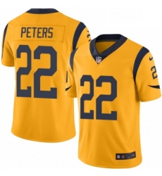 Youth Nike Los Angeles Rams 22 Marcus Peters Limited Gold Rush Vapor Untouchable NFL Jersey