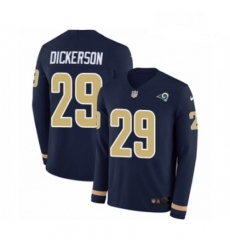 Youth Nike Los Angeles Rams 29 Eric Dickerson Limited Navy Blue Therma Long Sleeve NFL Jersey