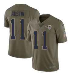 Youth Nike Rams #11 Tavon Austin Olive Stitched NFL Limited 2017 Salute to Service Jersey