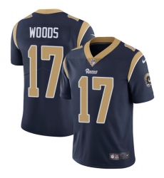 Youth Nike Rams #17 Robert Woods Navy Blue Team Color Stitched NFL Vapor Untouchable Limited Jersey