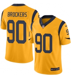 Youth Nike Rams #90 Michael Brockers Gold Stitched NFL Limited Rush Jersey