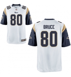 Youth Nike St. Louis Rams 80 Isaac Bruce Game White Road NFL Jersey