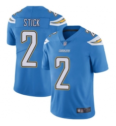 Chargers 2 Easton Stick Electric Blue Alternate Men Stitched Football Vapor Untouchable Limited Jersey