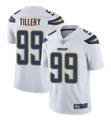 Chargers 99 Jerry Tillery White Men Stitched Football Vapor Untouchable Limited Jersey