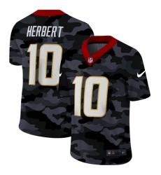 Los Angeles Chargers 10 Justin Herbert Men Nike 2020 Black CAMO Vapor Untouchable Limited Stitched NFL Jersey
