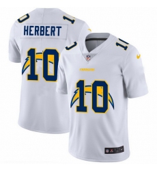 Los Angeles Chargers 10 Justin Herbert White Men Nike Team Logo Dual Overlap Limited NFL Jersey