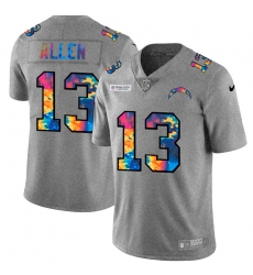 Los Angeles Chargers 13 Keenan Allen Men Nike Multi Color 2020 NFL Crucial Catch NFL Jersey Greyheather