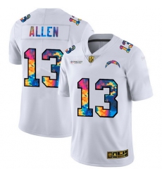 Los Angeles Chargers 13 Keenan Allen Men White Nike Multi Color 2020 NFL Crucial Catch Limited NFL Jersey