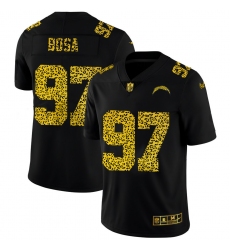 Los Angeles Chargers 97 Joey Bosa Men Nike Leopard Print Fashion Vapor Limited NFL Jersey Black