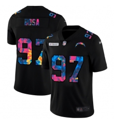 Los Angeles Chargers 97 Joey Bosa Men Nike Multi Color Black 2020 NFL Crucial Catch Vapor Untouchable Limited Jersey