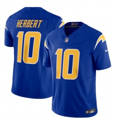 Men Los Angeles Chargers 10 Justin Herbert Royal 2023 F U S E  Vapor Untouchable Limited Stitched Jersey