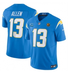 Men Los Angeles Chargers 13 Keenan Allen Light Blue 2023 F U S E  With John Madden Patch Vapor Limited Stitched Football Jersey