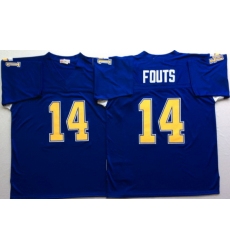 Men Los Angeles Chargers 14 Dan Fouts Blue M&N Throwback Jersey