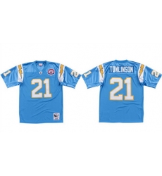 Men Los Angeles Chargers 21 LaDainian Tomlinson 2009 Blue Stitched Game Jersey