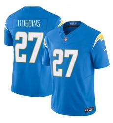 Men Los Angeles Chargers 27 J K Dobbins Blue 2024 F U S E Vapor Limited Stitched Football Jersey