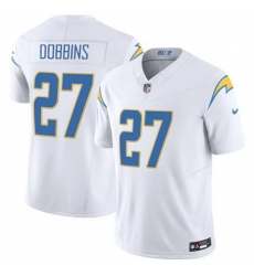 Men Los Angeles Chargers 27 J K Dobbins White 2024 F U S E Vapor Limited Stitched Football Jersey