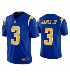 Men Los Angeles Chargers 3 Derwin James Jr  Royal Vapor Untouchable Limited Stitched jersey