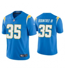 Men Los Angeles Chargers 35 Larry Rountree III 2021 Blue Vapor Untouchable Limited Stitched Jersey