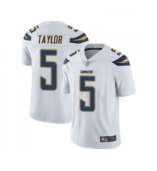 Men Los Angeles Chargers 5 Tyrod Taylor White Vapor Untouchable Limited Player Football Jersey