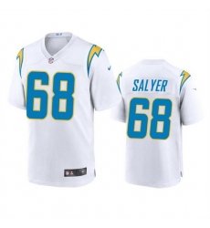 Men Los Angeles Chargers 68 Jamaree Salyer White Stitched Jersey