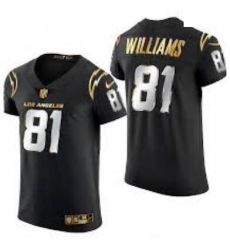 Men Los Angeles Chargers 81 Mike Williams 2020 Black Gold Limited Jersey