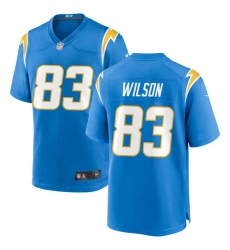 Men Los Angeles Chargers 83 Pokey Wilson Blue Stitched Game Jersey
