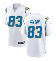 Men Los Angeles Chargers 83 Pokey Wilson White Stitched Game Jersey