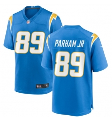 Men Los Angeles Chargers 89 Donald Parham Jr Blue Stitched Game Jersey
