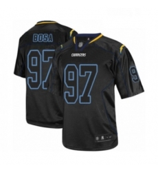 Men Los Angeles Chargers 97 Joey Bosa Elite Lights Out Black Football Jersey