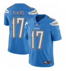 Men Nike Los Angeles Chargers 17 Philip Rivers Electric Blue Alternate Vapor Untouchable Limited Player NFL Jersey