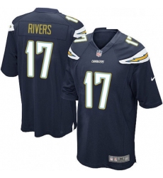 Men Nike Los Angeles Chargers 17 Philip Rivers Game Navy Blue Team Color NFL Jersey