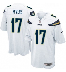 Men Nike Los Angeles Chargers 17 Philip Rivers Game White NFL Jersey