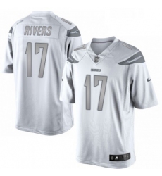 Men Nike Los Angeles Chargers 17 Philip Rivers Limited White Platinum NFL Jersey