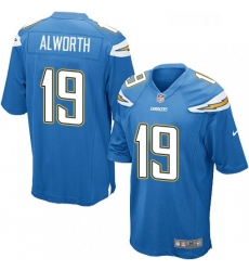 Men Nike Los Angeles Chargers 19 Lance Alworth Game Electric Blue Alternate NFL Jersey