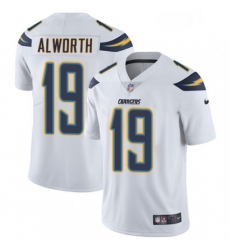 Men Nike Los Angeles Chargers 19 Lance Alworth White Vapor Untouchable Limited Player NFL Jersey
