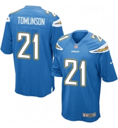 Men Nike Los Angeles Chargers 21 LaDainian Tomlinson Game Electric Blue Alternate NFL Jersey