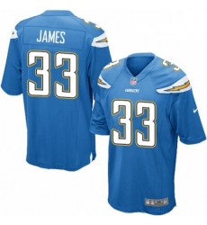 Men Nike Los Angeles Chargers 33 Derwin James Game Electric Blue Alternate NFL Jersey