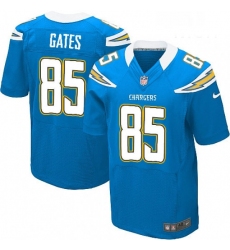 Men Nike Los Angeles Chargers 85 Antonio Gates Elite Electric Blue Alternate NFL Jersey